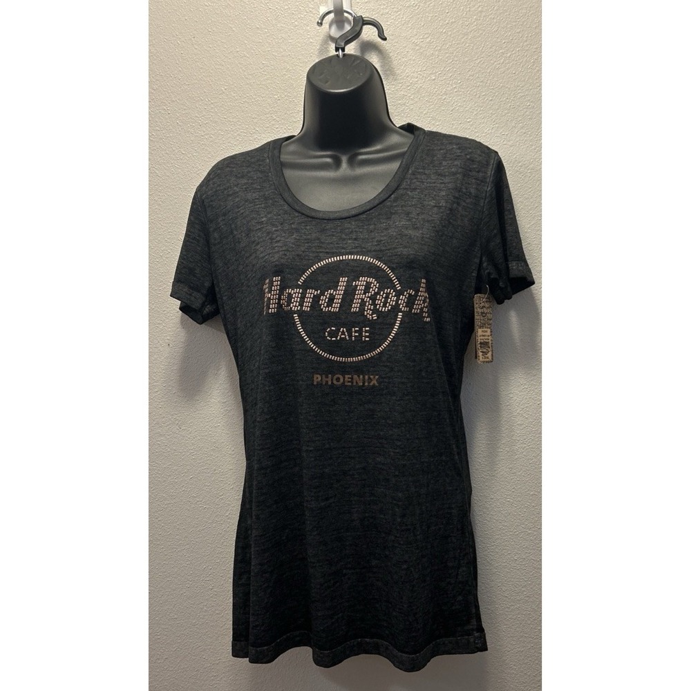 NWT Hard‎ Rock Cafe Phoenix Short Sleeve T-Shirt Woman's Size Medium Studded
